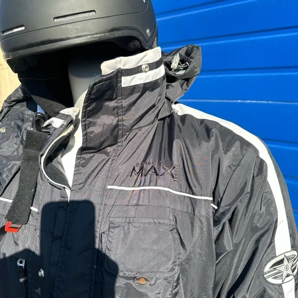 Bogner Mens Ski Snowboard Jacket Black w/white stripes Size XL 44 to 48 - Picture 12 of 12